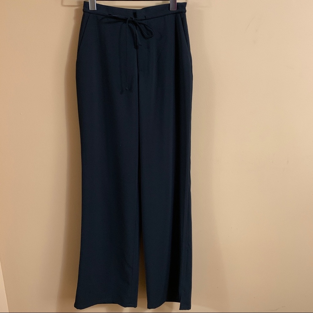 Banana Republic Black High-Rise Pants with Split Hem